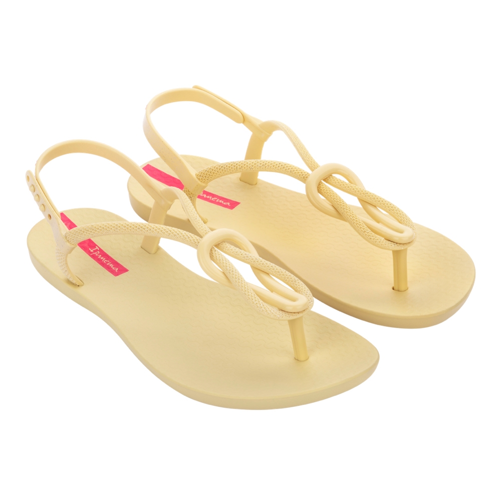 Ipanema 【原廠貨】素色繩結涼鞋 女款-米黃色 83247