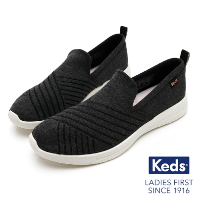 Keds STUDIO HART 完美包覆輕量斜紋休閒鞋-黑色