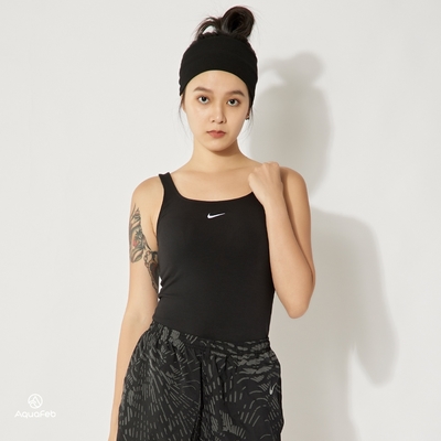 Nike AS W NSW ESSNTL CAMI TANK 女款 黑白色 刺繡小勾 U型 休閒 背心 DH1346-010