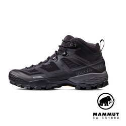 【Mammut 長毛象】 Ducan Mid GTX 中筒登山健行鞋 男款 黑/鈦金灰 #3030-03541