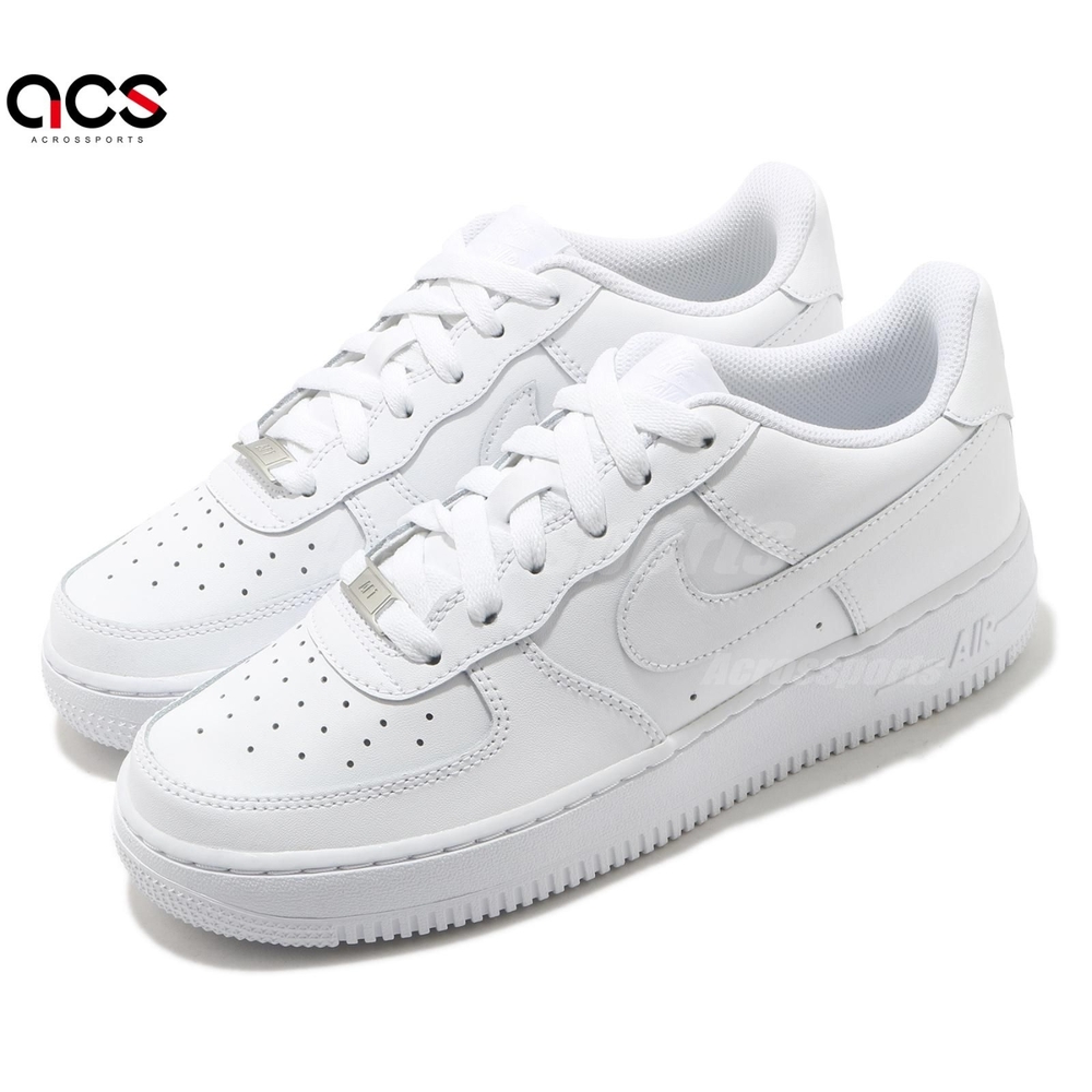 Nike Air Force 1 LE GS 大童鞋女鞋休閒鞋經典皮革小白鞋全白AF1