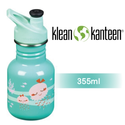 美國Klean Kanteen 幼童窄口不鏽鋼經典水瓶-355ml-小水母