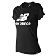 New Balance LOGO短袖上衣 AWT91546BK 女性 黑色 product thumbnail 1