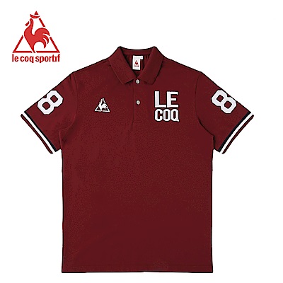 le coq sportif 法國公雞牌短袖POLO衫 男-暗紅