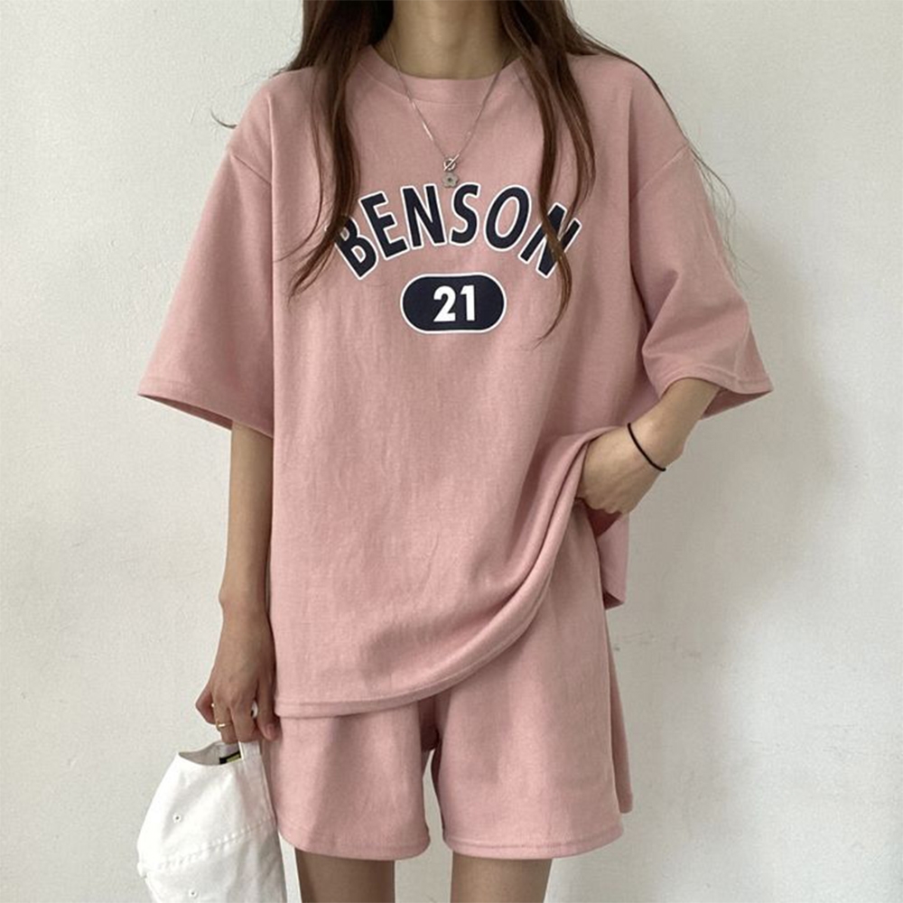 【KISSDIAMOND】韓版球衣風休閒運動套裝(KDA-032)