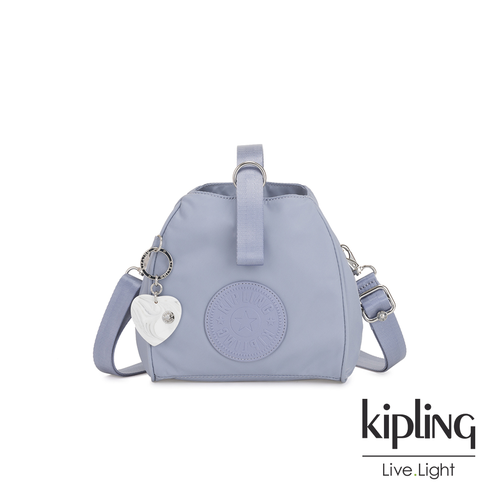 Kipling 亞洲限定款寧靜藍素面手提側背包-IMMIN