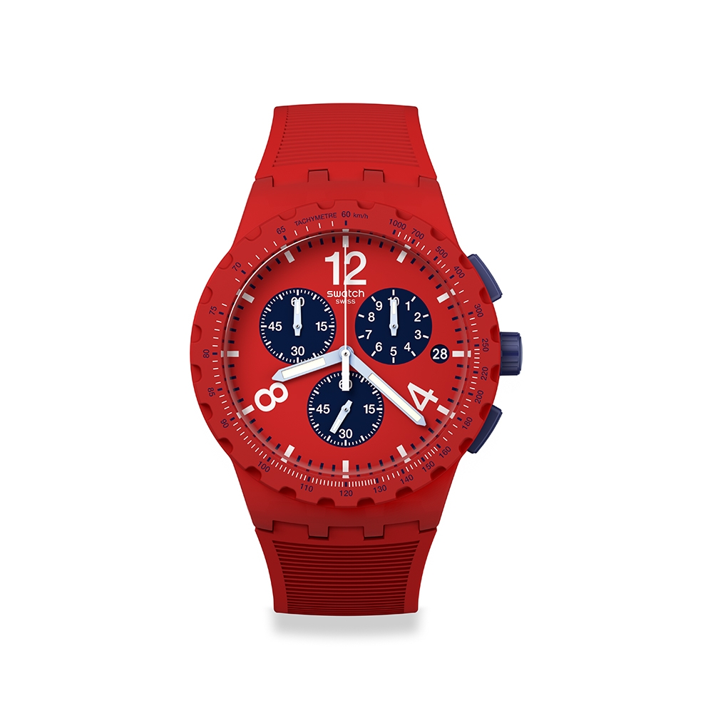 Swatch Chrono 原創系列手錶 PRIMARILY RED (42mm) 男錶 女錶 手錶 瑞士錶 錶