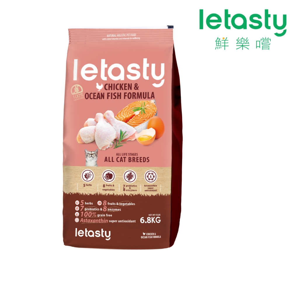 letasty鮮樂嚐 無穀全齡貓雞&鮭魚泌尿化毛配方6.8kg