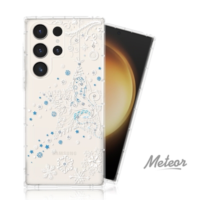 Meteor Samsung Galaxy S23 Ultra 奧地利水鑽彩繪防摔殼 - 雪花之星(多鑽版)