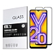 IN7 vivo Y20 / Y20s (6.51吋) 高清 高透光2.5D滿版9H鋼化玻璃保護貼 疏油疏水 鋼化膜-黑色 product thumbnail 1