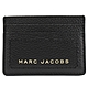 MARC JACOBS 金屬LOGO荔枝皮革簡易卡片夾(黑) product thumbnail 1