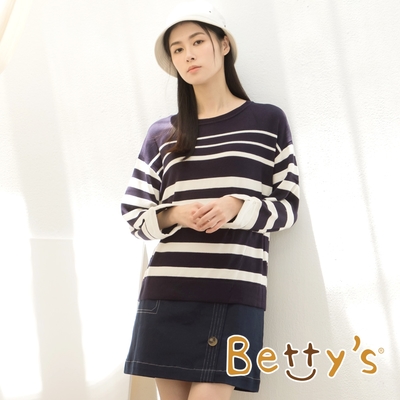 betty’s貝蒂思　前排釦裝飾短裙(藍色)