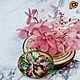 Sipress 日本進口花朵圖案九谷燒胸針 (金底) product thumbnail 1