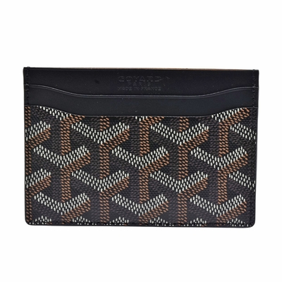 GOYARD 經典滿版LOGO手工帆布萬用卡夾(黑色)