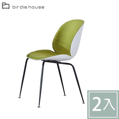 柏蒂家居-馬利克歐風經典造型布餐椅/休閒椅(二入組合)-47x41x85cm