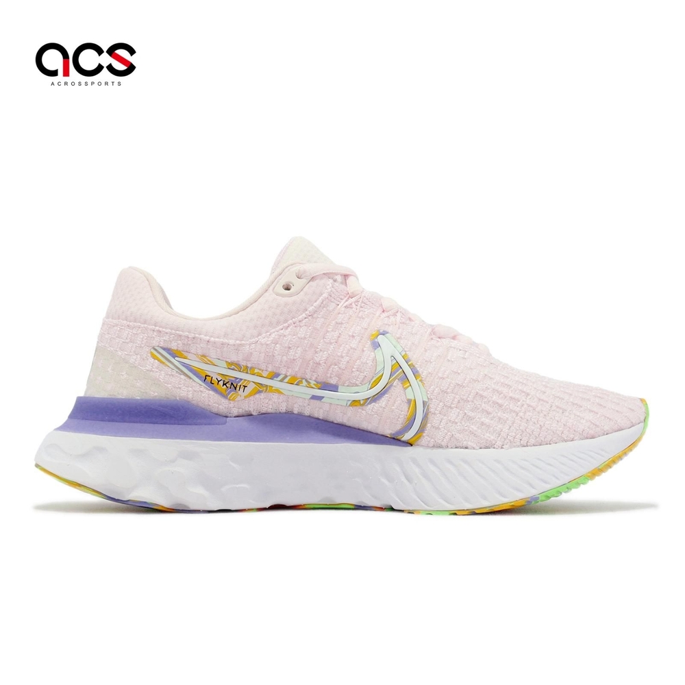 Nike 慢跑鞋Wmns React Infinity Run FK 3 PRM 女鞋粉紅白支撐緩震