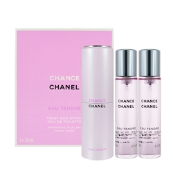 CHANEL 香奈兒 CHANCE 粉紅甜蜜隨身淡香水 20mlx3