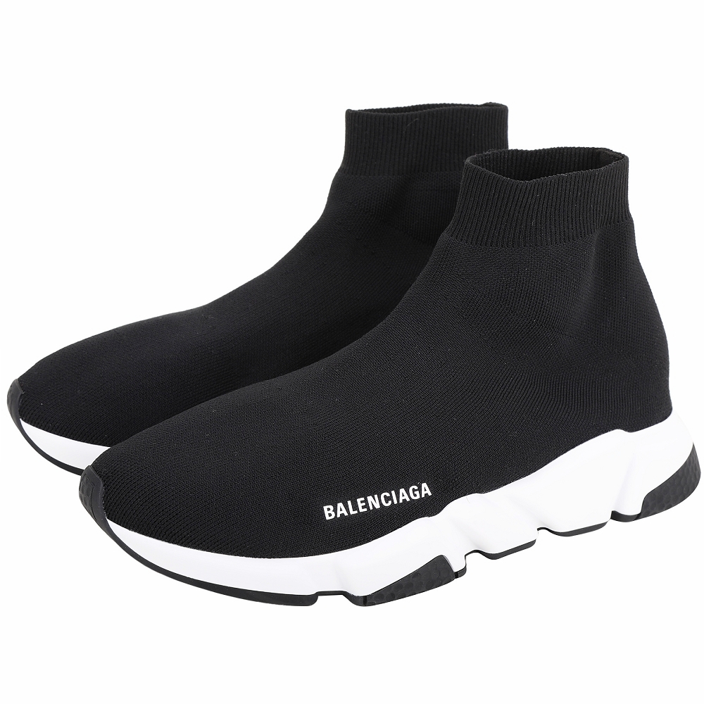 BALENCIAGA Speed Trainer 字母襪套式運動鞋(黑色/男款)