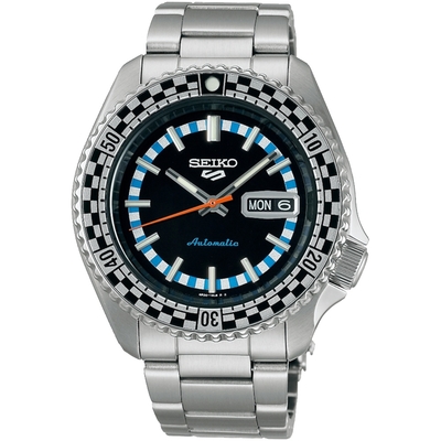 SEIKO 精工 5 Sports 系列 SKX Checker Flag 復刻機械腕錶-男錶(SRPK67K1)42.5mm SK008