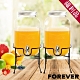 (福利品)2入組 日本FOREVER 夏天必備派對玻璃果汁飲料桶(含桶架)4L product thumbnail 1