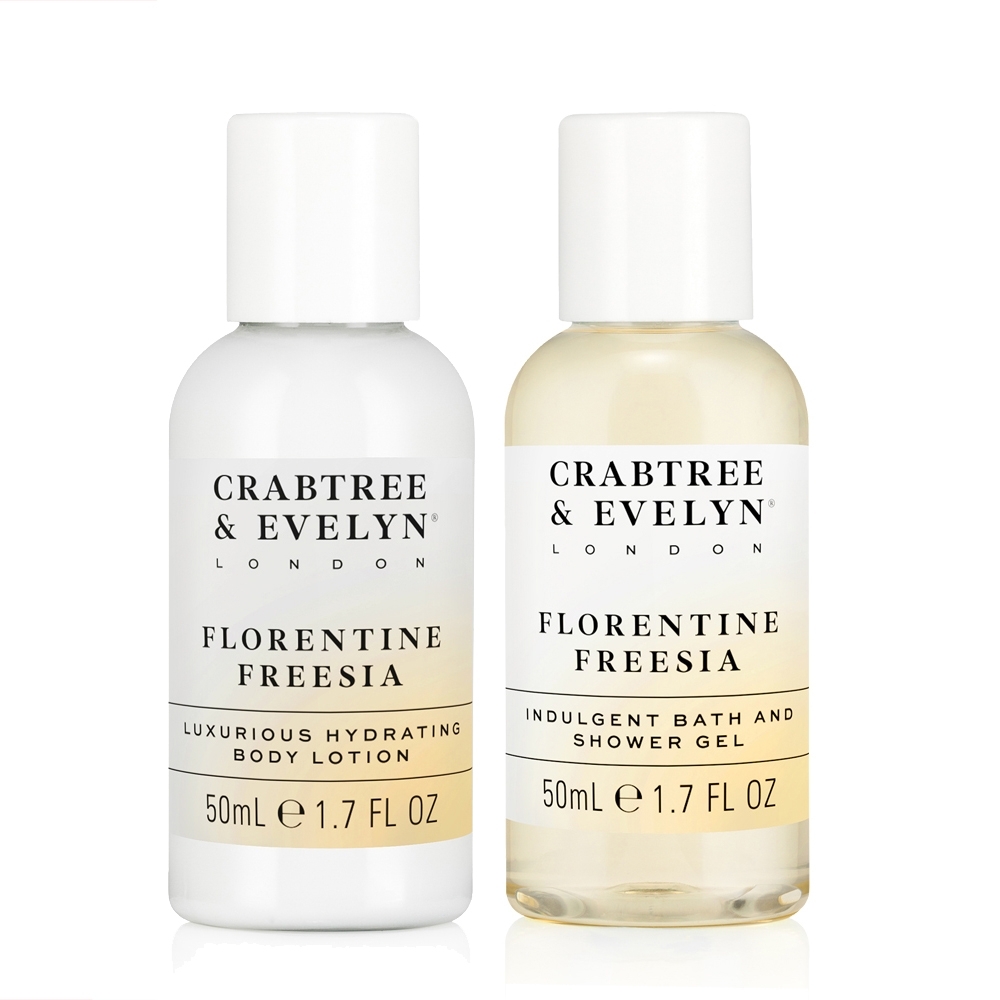 Crabtree & Evelyn 瑰珀翠 佛羅倫斯鳶尾保濕乳液 50ml+泡沫浴精 50ml(即期品)