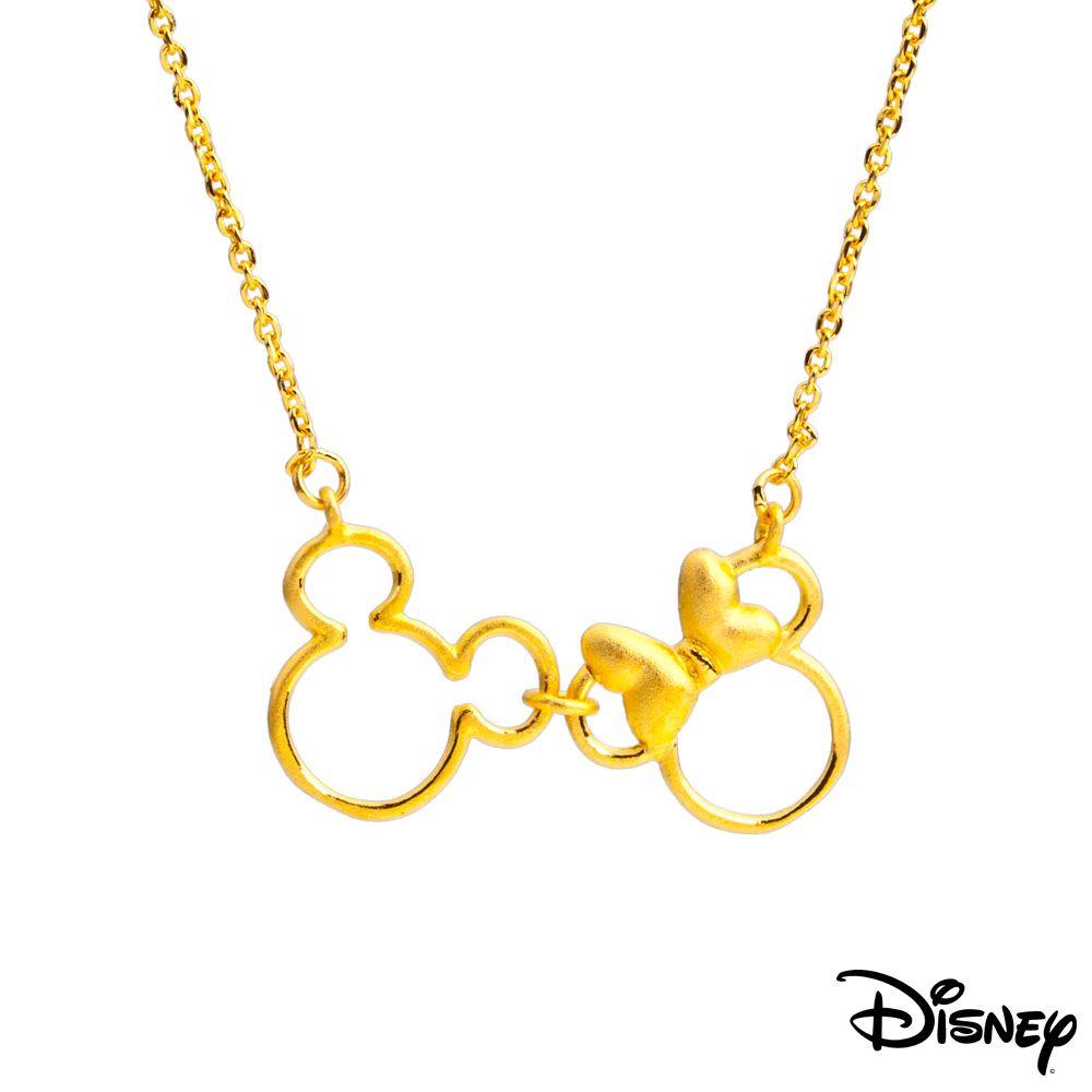 Disney迪士尼金飾 相依偎黃金項鍊