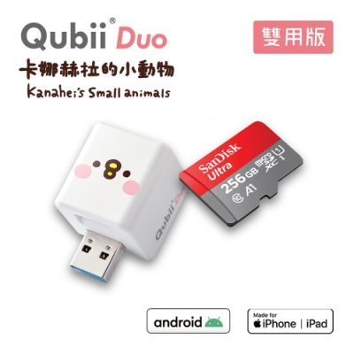 【雙用】QubiiDuo 備份豆腐娜赫拉 P助 附SanDisk 256G公司貨