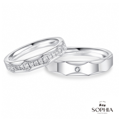 SOPHIA 蘇菲亞珠寶 - 愛語 950鉑金 結婚對戒