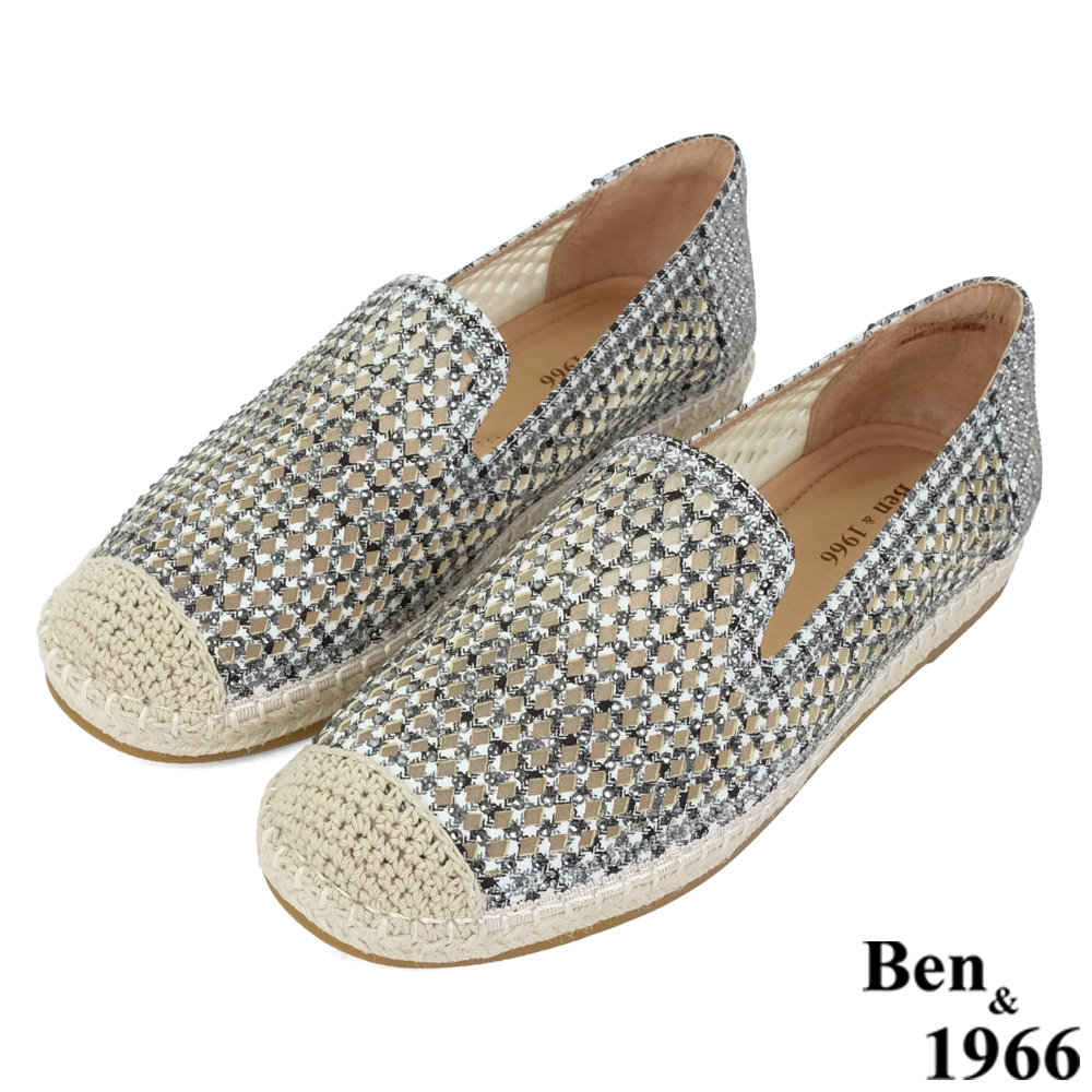 Ben&1966夏季清涼燙鑽休閒漁夫鞋-黑(236231)
