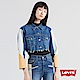 Levis 女款 牛仔外套 極短版貓鬚不收邊 巴黎風撞色拼接 拉鍊細節 product thumbnail 1