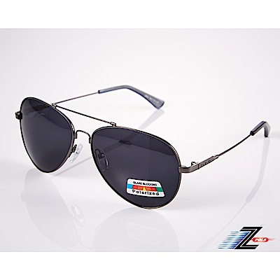 【Z-POLS】頂級記憶合金輕量黑灰Polarized 抗UV400偏光太陽眼鏡！