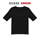 【GUESS】氣質V領水鑽字母短T-兩色可選 product thumbnail 1