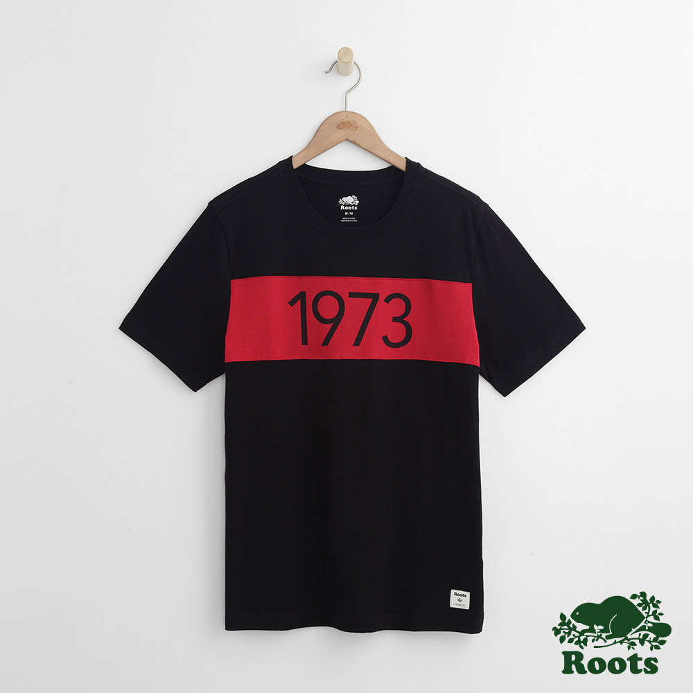 Roots 男裝- 1973短袖T恤-黑