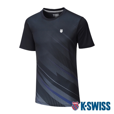 K-SWISS Sublimation Tee涼感排汗T恤-男-黑