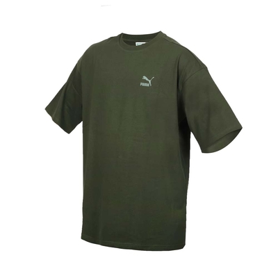 PUMA BETTER CLASSICS 男流行系列寬版短袖T恤-歐規 休閒 上衣 62131531 深綠淺綠
