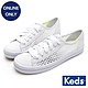 Keds KICKSTART 清新風格縷空網布綁帶休閒鞋-白 product thumbnail 1