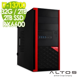 Acer Altos 安圖斯 P150F8 (i7-13700/32G/2TB+2TB SSD/RX6600-8G/700W/W11P)