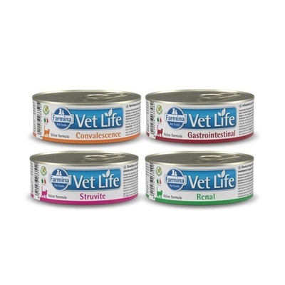 義大利Farmina法米納-Vet Life獸醫寵愛天然處方系列-貓用配方 85g x 24入組(購買第二件贈送寵物零食x1包)