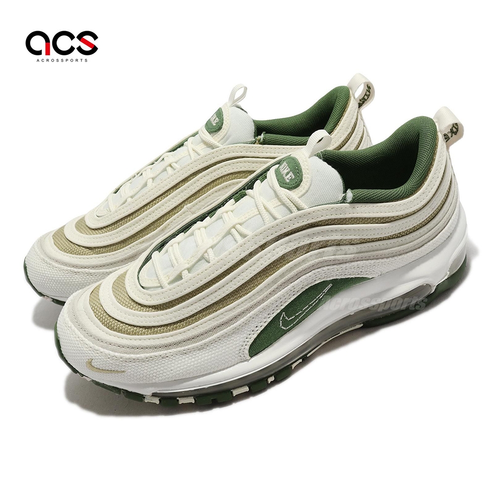 Nike 休閒鞋 Air Max 97 SE 男鞋 米白 棕 綠 子彈 經典 Sun Club 氣墊 DM8588-100