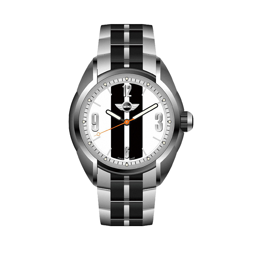 MINI Swiss Watches 經典Cooper原創概念設計款-銀x黑/38mm