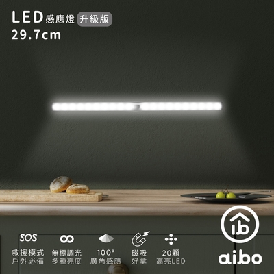 aibo 升級版 USB充電磁吸式 29.7cmLED感應燈管(LI-33L)