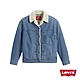 Levis Red工裝手稿風 女款 毛領牛仔外套 / 寬鬆休閒版型 / 精工中藍染水洗 / Sherpa棉花絨 product thumbnail 1