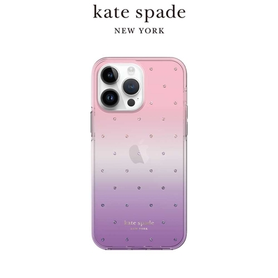 【kate spade】iphone 14系列 精品手機殼 紫色星空