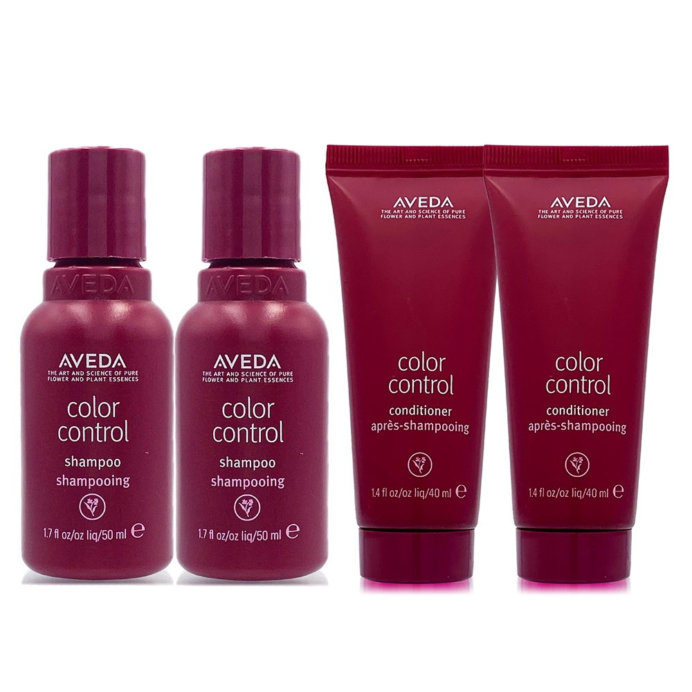 AVEDA 護色穎采洗髮精50ml*2+護色穎采潤髮乳40ml*2(正統公司貨)2025/03