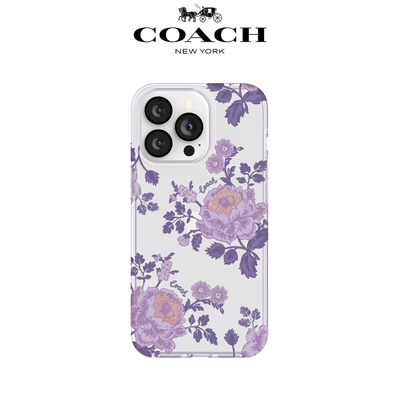 【COACH】iPhone 15 Pro 精品手機殼 牡丹