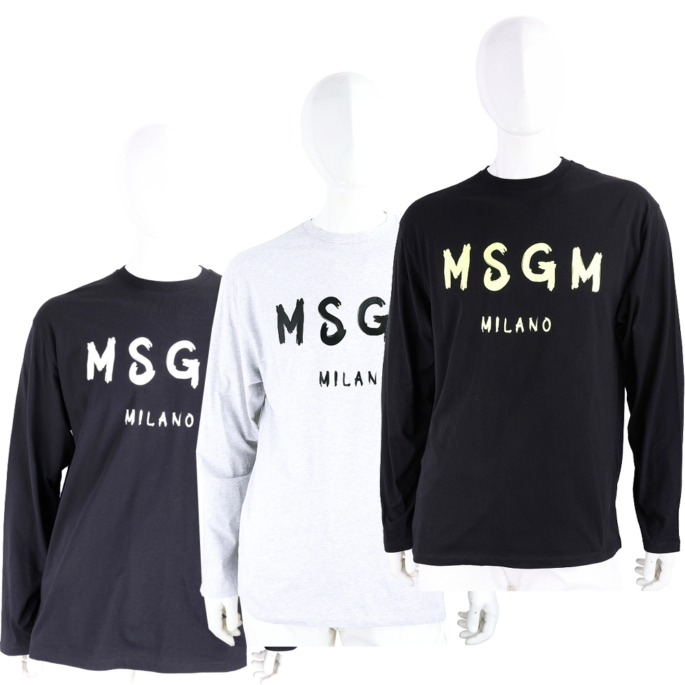 精品潮T限降] MSGM 塗鴉字母棉質長袖TEE T恤(男款)-3色可選| 精品服飾