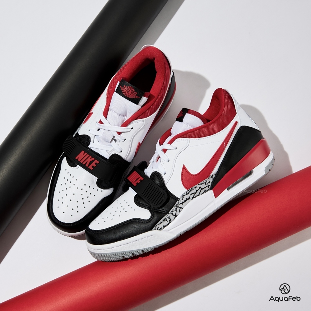 Nike Air Jordan Legacy 312 Low 男款 白黑色 紅爆裂紋 休閒鞋 CD7069-160