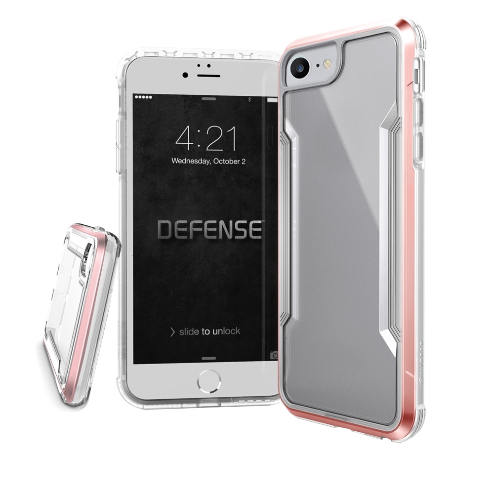 DEFENSE 刀鋒極盾II iPhone SE 2020/SE2 耐撞擊防摔手機殼(清透粉)