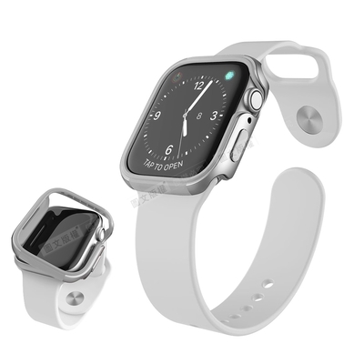 刀鋒Edge系列 Apple Watch Series SE/6/5/4 (44mm) 鋁合金雙料保護殼 保護邊框(星空銀)