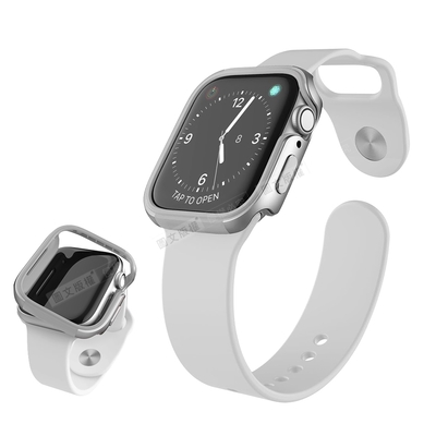 刀鋒Edge系列 Apple Watch Series SE/6/5/4 (40mm) 鋁合金雙料保護殼 保護邊框(星空銀)